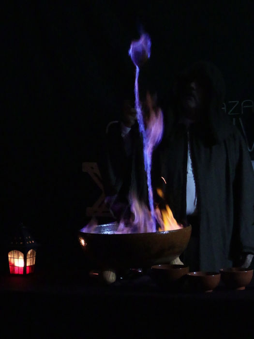 man performing a Queimada